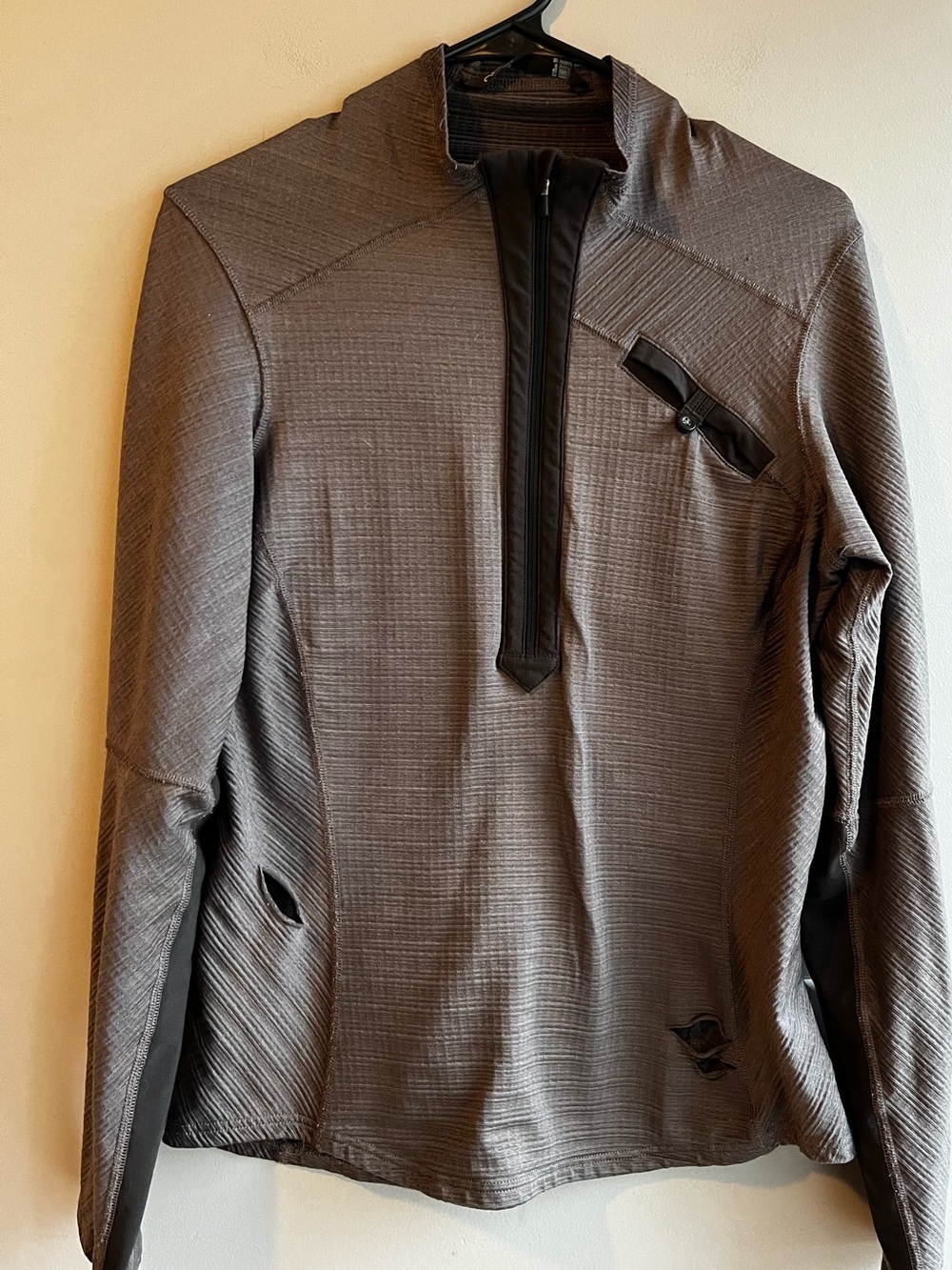 Nau Women’s Gray Lightweight Half-Zip Polartec Shirt Jacket Large
